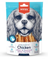 Wanpy Kalsiyumlu Gerçek Tavuk Sargı Köpek Ödülü 100 gr